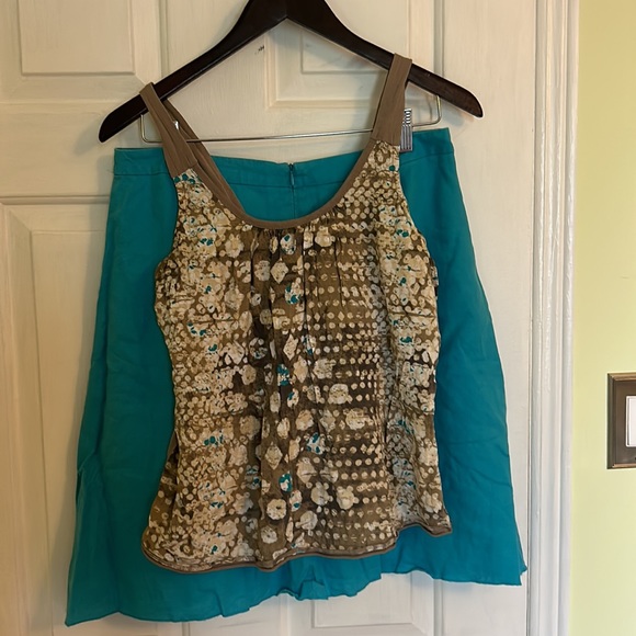 Tank top teal and browns - Picture 4 of 4